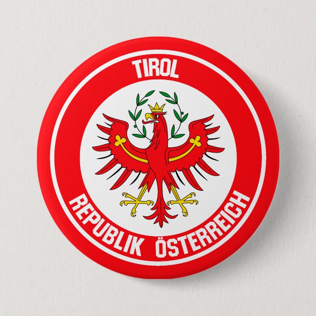 Tirol Round Emblem Button (Front)