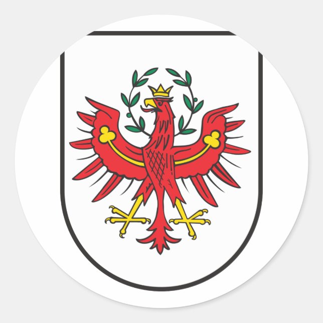 Tirol Wappen, Austria Classic Round Sticker (Front)