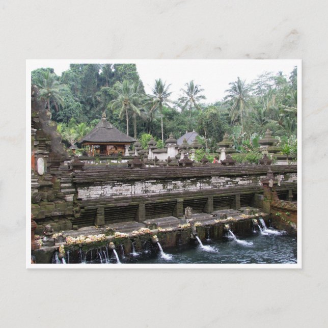 tirta empul temple bali postcard (Front)