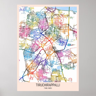 Tiruchirappalli Tamil Nadu City Map Poster