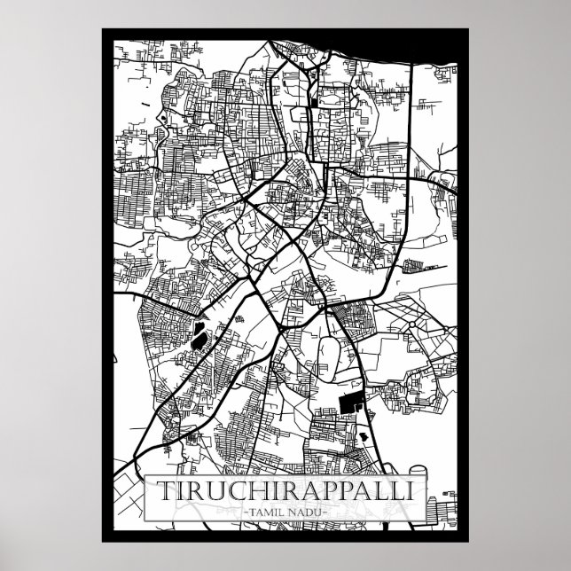 Tiruchirappalli Tamil Nadu City Map Poster (Front)