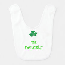 Tis Herself  Irish baby bib