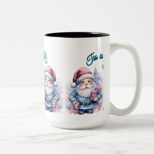 Tis is the season to be jolly Santa Two_Tone Coffee Mug
