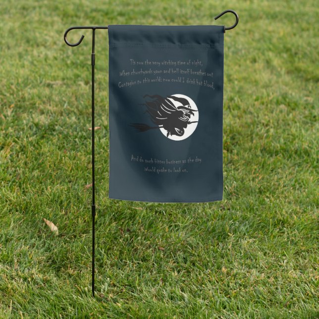 Tis Now The Witching Time Of Night Shakespearean  Garden Flag (In SItu)