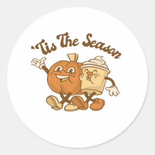 Tis Season Autumn It’s Fall Y’all Classic Round Sticker