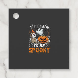 Tis Season Be Spooky Halloween Pumpkin Ghost Favor Tags