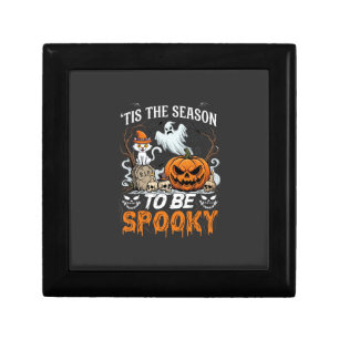 Tis Season Be Spooky Halloween Pumpkin Ghost Gift Box