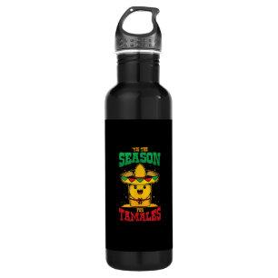Tis Season For Tamales Mexican Christmas Holiday Stainless Steel Water Bottle