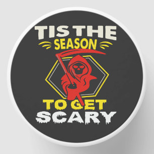 Tis Season Get Scary Grim Reaper Halloween Mini Candle Favors