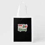 Tis Season Retro Funny Sloth Grocery Bag