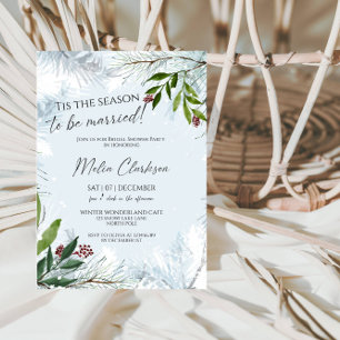 Tis Season to Be Married Christmas Bridal Shower Invitation