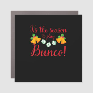 Tis Season To Play Bunco Christmas Holiday Dice Ga Car Magnet
