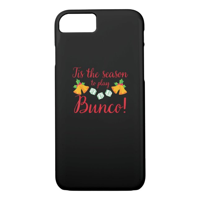 Tis Season To Play Bunco Christmas Holiday Dice Ga Case-Mate iPhone Case (Back)