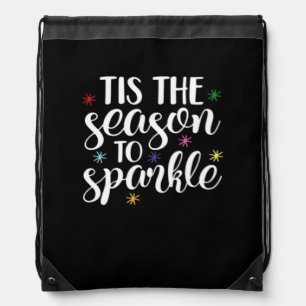 Tis Season To Sparkle Aesthetic Classic Drawstring Bag