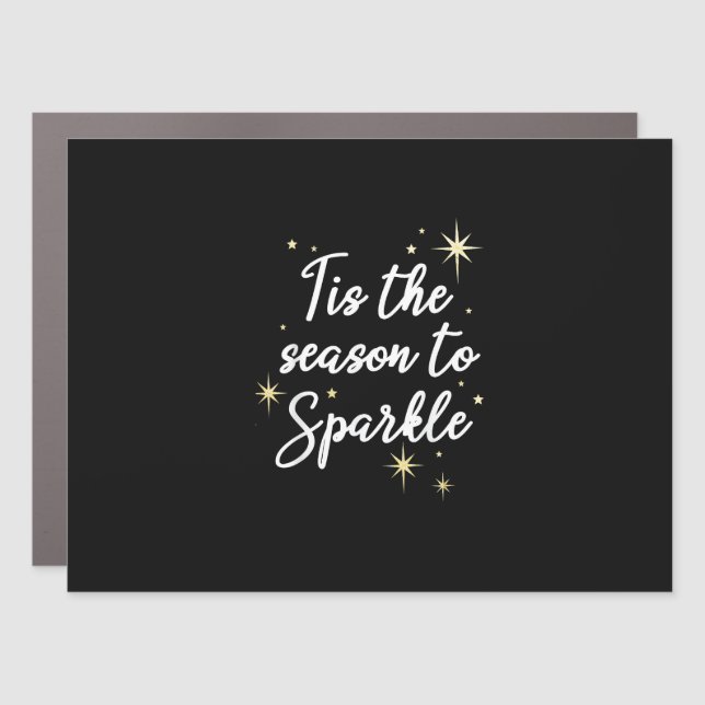Tis Season To Sparkle Christmas Car Magnet (Front)