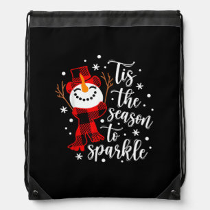 Tis Season To Sparkle Matching Family Drawstring Bag
