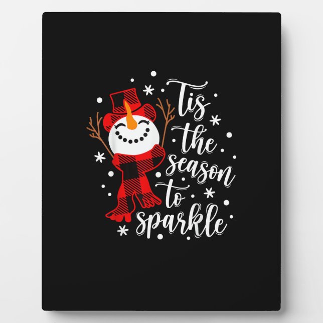 Tis Season To Sparkle Matching Family Plaque (Front)