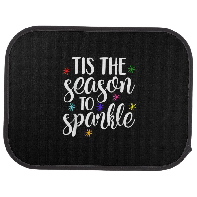 Tis Season To Sparkle Retro Classic Car Floor Mat (Rear)