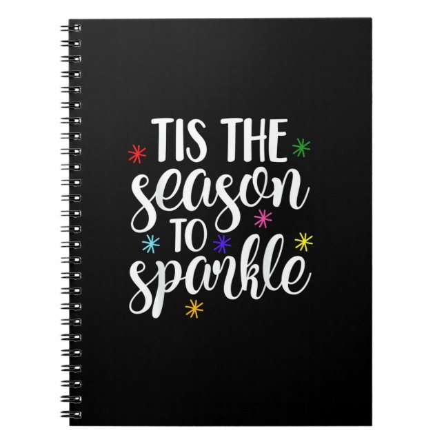Tis Season To Sparkle Retro Classic Notebook (Front)