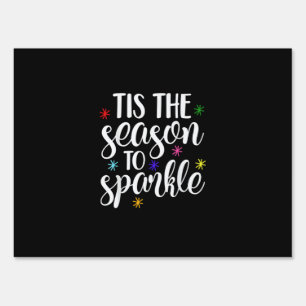 Tis Season To Sparkle Retro Classic Sign