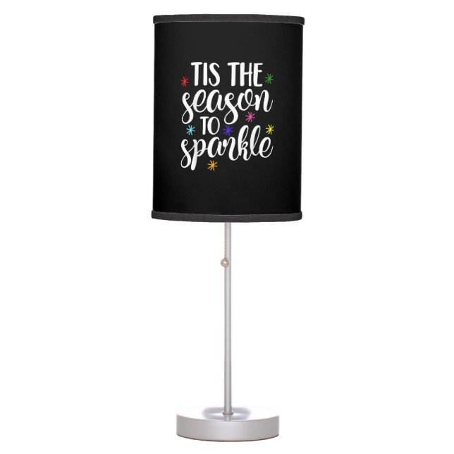Tis Season To Sparkle Retro Classic Table Lamp (Front)
