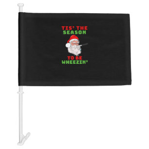 Tis Season To Wheezin Respiratory Christmas Design Car Flag