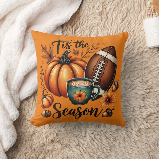 Tis the Fall Season Throw Pillow (Blanket)