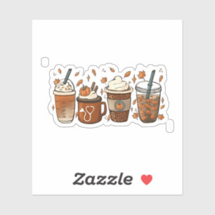 Tis the Latte Season Pumpkin Spice Coffee Autumn Sticker