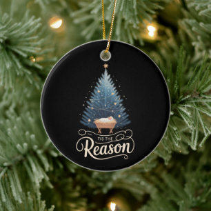 Tis The Reason Christian Religious Christmas Bible Ceramic Ornament