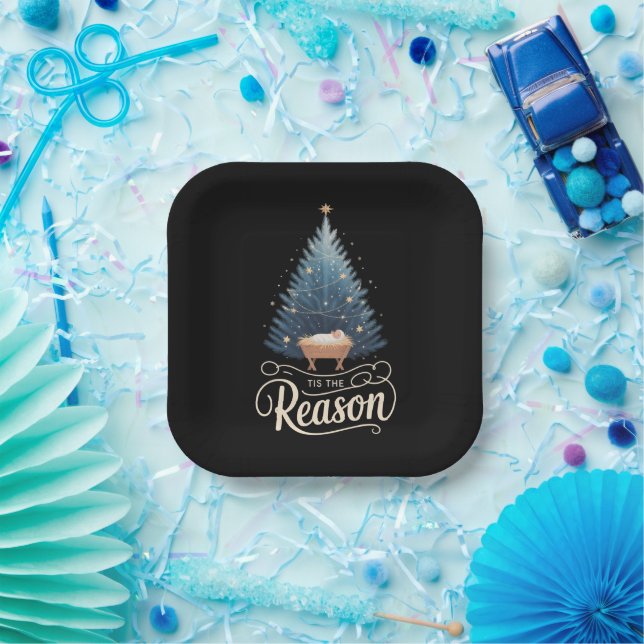 Tis The Reason Christian Religious Christmas Bible Paper Plates (Party)