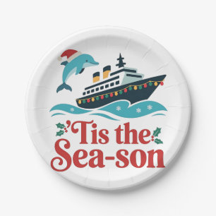 tis the sea-son Funny Cruising Family Matching  Paper Plates