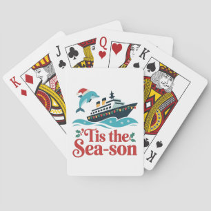tis the sea-son Funny Cruising Family Matching  Poker Cards