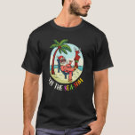 Tis The Sea-Sun Funny Santa Beach Summer Christmas T-Shirt<br><div class="desc">Tis The Sea-Sun Funny Santa Beach Summer Christmas In July</div>
