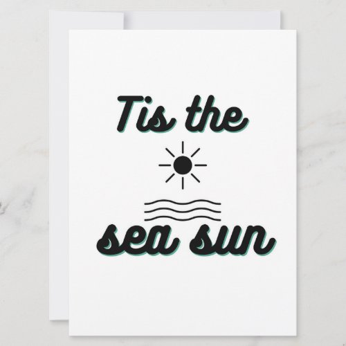 Tis the sea sun holiday card