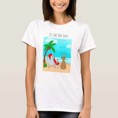 Tis the Sea_Sun Snowbird Christmas T_Shirt