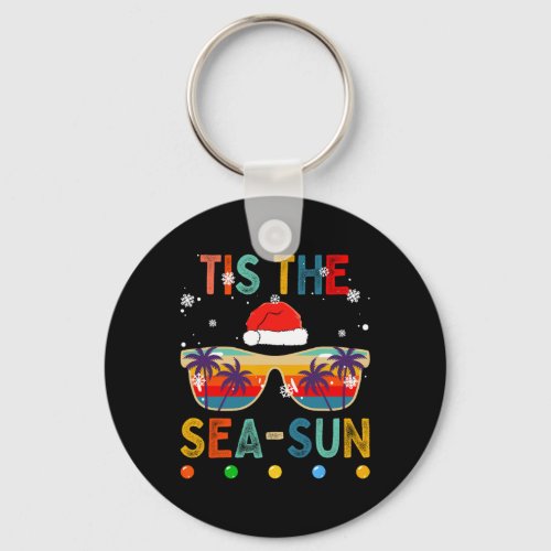 Tis The Sea_sun Summer Christmas In July Men Women Keychain