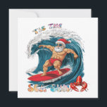 Tis The Sea-Sun - Surfing Santa Holiday Card<br><div class="desc">Tis The Sea-Sun - Surfing Santa</div>