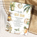 Tis the Sea-Sun Tropical Christmas Party Invitation<br><div class="desc">Christmas fun in the sun! Invite friends and family to join in the festivities down at the beach with this tropical christmas party invitation. Design features an elegant party template with the heading - tis the Sea-Sun' framed with gorgeous watercolor illustration combined with christmas and summer.</div>