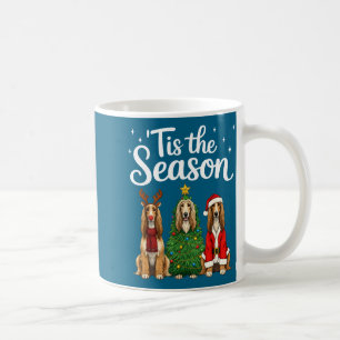 Tis The Season Afghan Hound Christmas Santa Dog Lo Coffee Mug