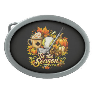 Tis The Season Autumn Golf Pumpkin Spice Coffee Belt Buckle