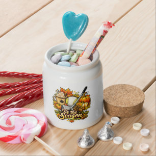 Tis The Season Autumn Golf Pumpkin Spice Coffee Candy Jar