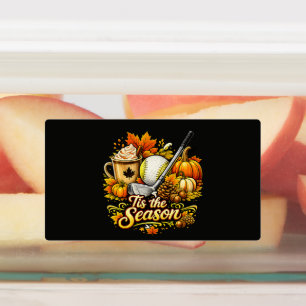 Tis The Season Autumn Golf Pumpkin Spice Coffee Labels