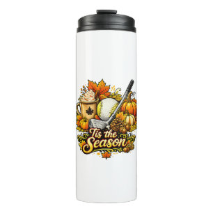 Tis The Season Autumn Golf Pumpkin Spice Coffee Thermal Tumbler