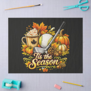Tis The Season Autumn Golf Pumpkin Spice Coffee Tissue Paper