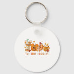 Tis The Season Autumn Halloween Pumpkin Fall Drink Keychain