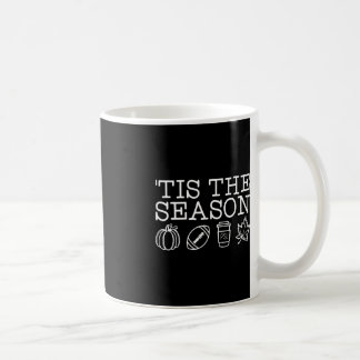 Tis the Season Autumn Pumpkins Cute Fall Leaves Me Coffee Mug
