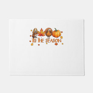 Tis The Season Basset Hound Dog Fall Thanksgiving  Doormat