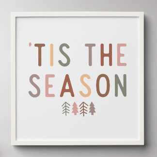 'Tis the Season Boho Art Print Peel And Stick Photo Tile