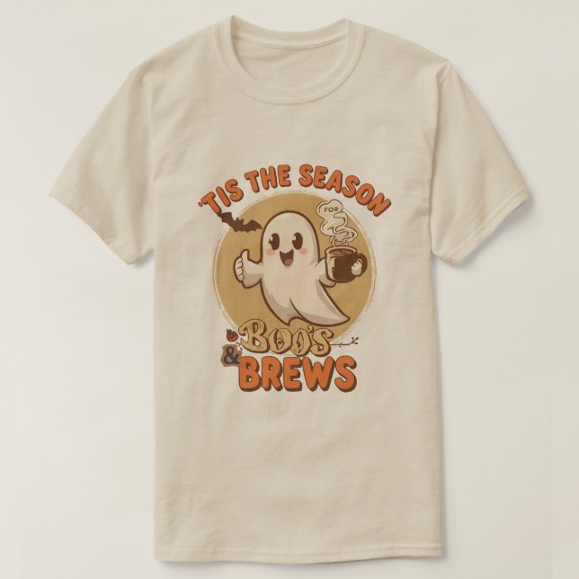 Tis the Season Boos and Brews  T-Shirt (Design Front)