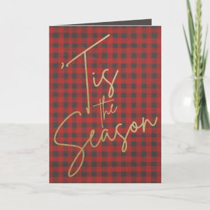 'Tis the Season Buffalo Plaid Holiday Card